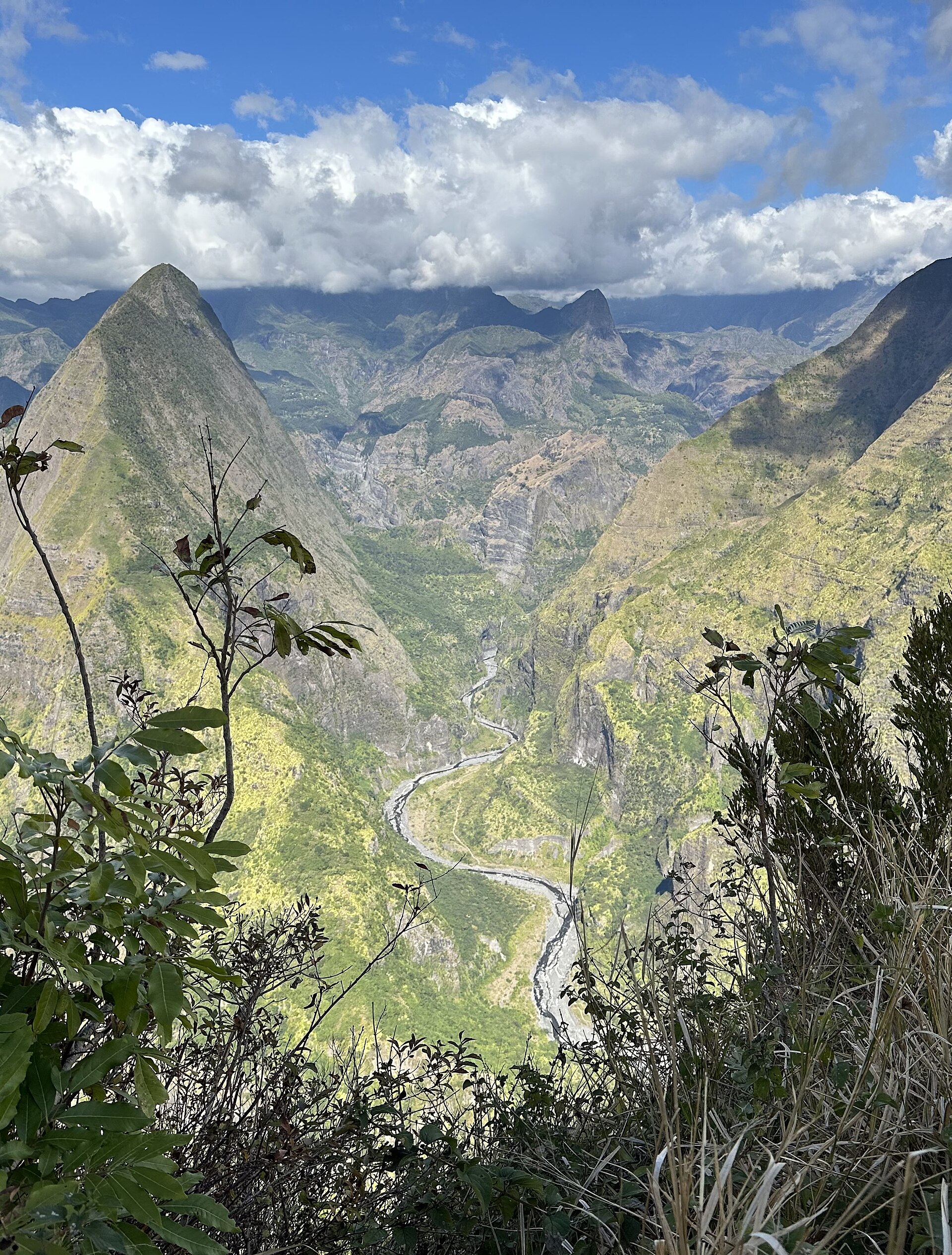 La rivière des Galets, vue depuis le Cap Noir.