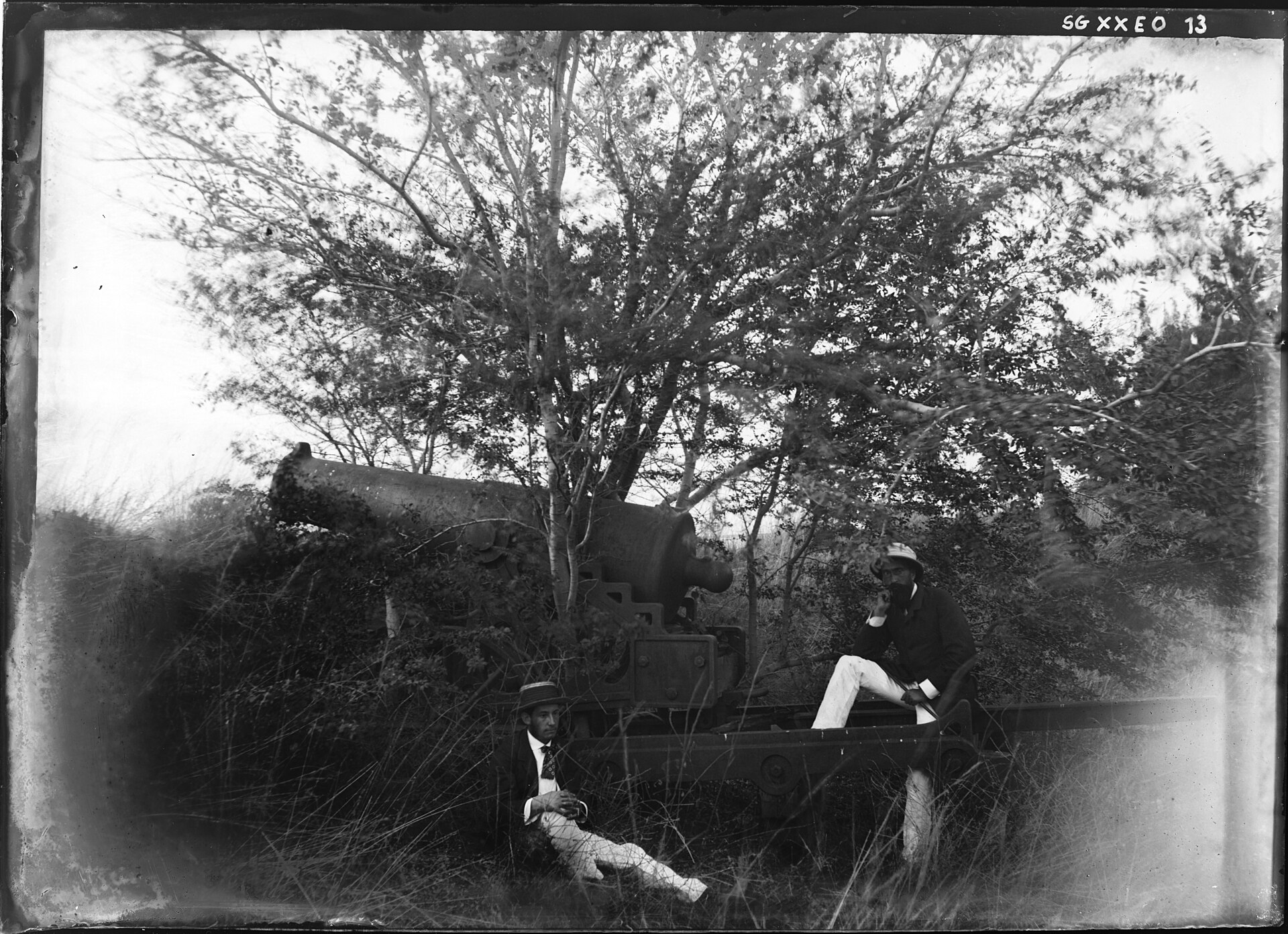 Batterie de Saint-Paul au Bernica, photographiée par André Salles en 1886.