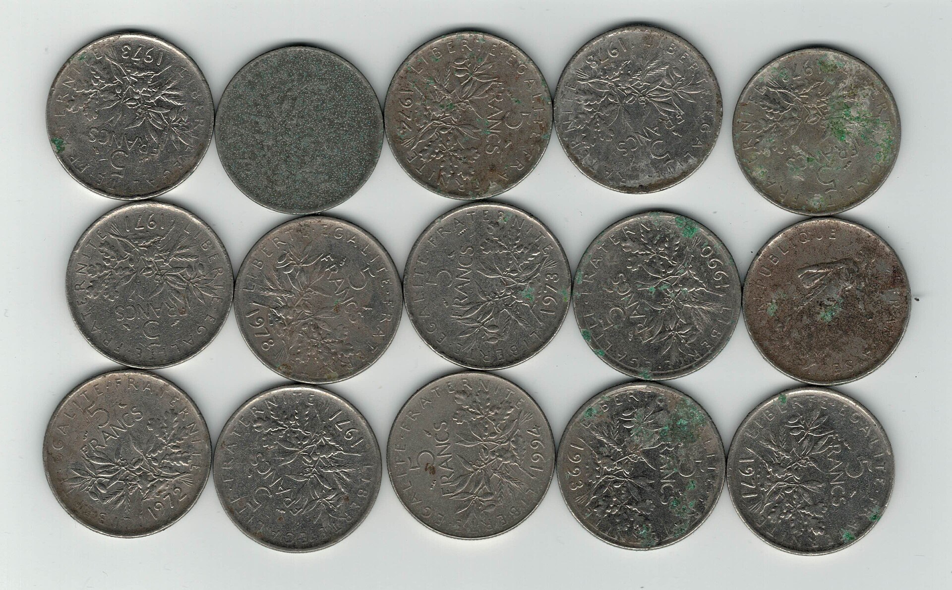 Pièces en francs français